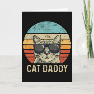 Katzenpapa Retro-Katzen-Sonnenbrille Cooler Katzen Karte