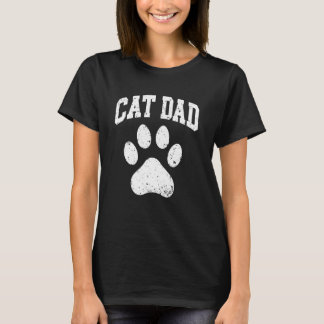 Katzenpapa Vintage T-Shirt Lustiger Katzenliebhabe