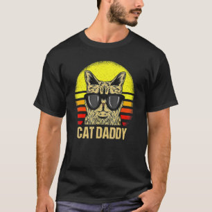 Katzenpapi Vatertag Katzenvater Vintage Retro T-Shirt