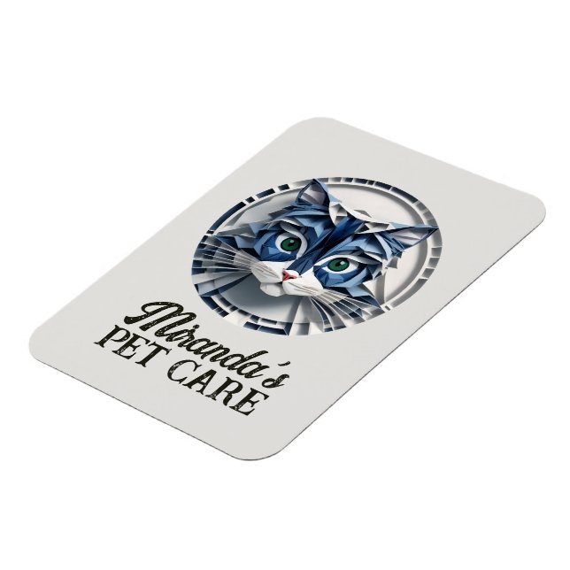 Katzenpapier Origami Pet Care Pflege der Tierklini Magnet (Linke Seite)