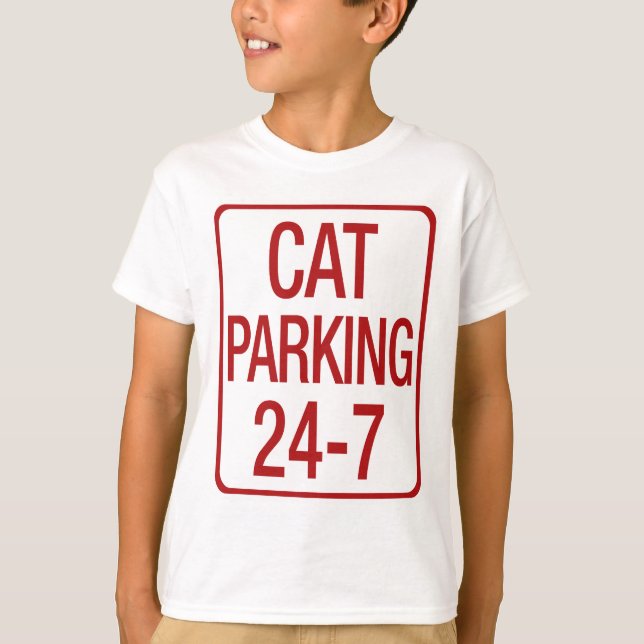 Katzenparkplatz T-Shirt (Vorderseite)