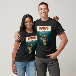 Katzenparodie: Katze jagt eine süße, verängstigte T-Shirt