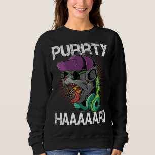 Katzenparty DJ Purrty Hard Katze Sweatshirt