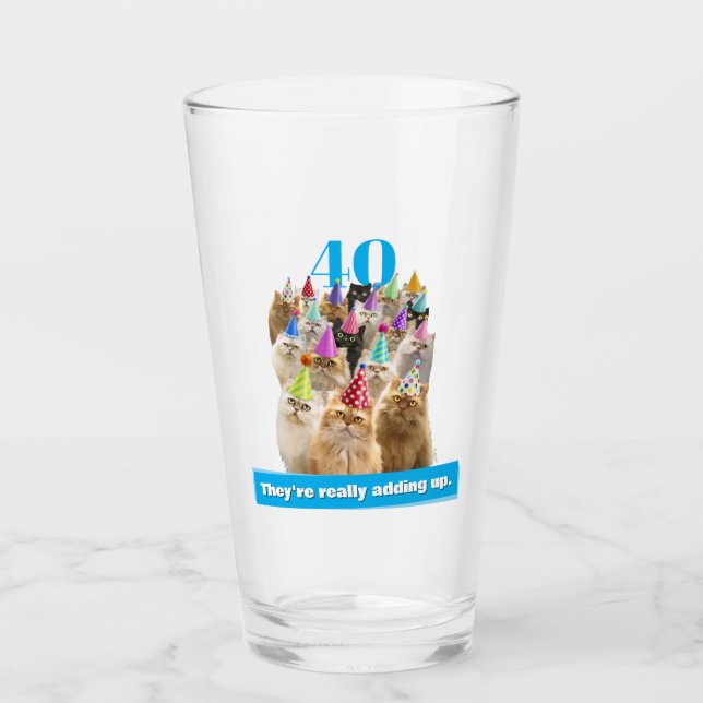 Katzenparty Glas (Vorderseite)
