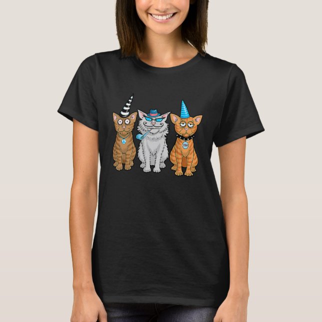 Katzenparty T-Shirt (Vorderseite)