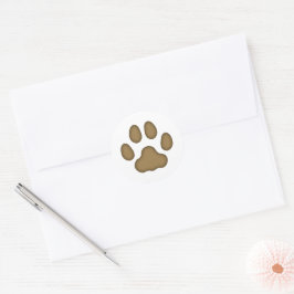Katzenpaw Print Animal Themed (braun) Runder Aufkleber