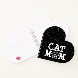 Katzenpawprint Mama mit Katzenhaar Notizbuch