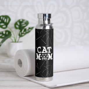 Katzenpawprint Mama mit Katzenhaaren Trinkflasche