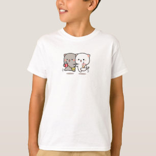 Katzenpfirsich und Goma muchi T-Shirt