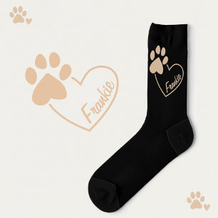 Katzenpflaster im Herzen mit Individuelle Name sch Socken