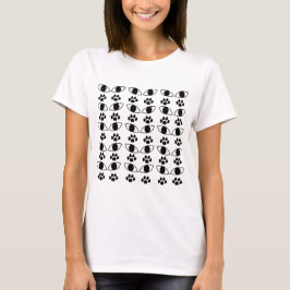Katzenpflaster Schwarzweiß drucken T-Shirt