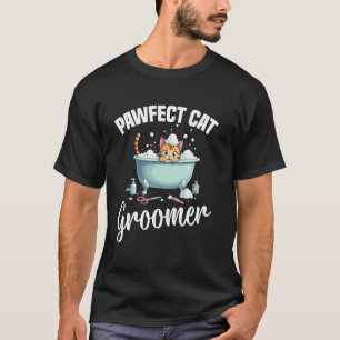 Katzenpfleger Hartes Leben Katzenfriseur Professio T-Shirt