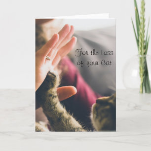 Katzenpfote gibt High-Five Karte