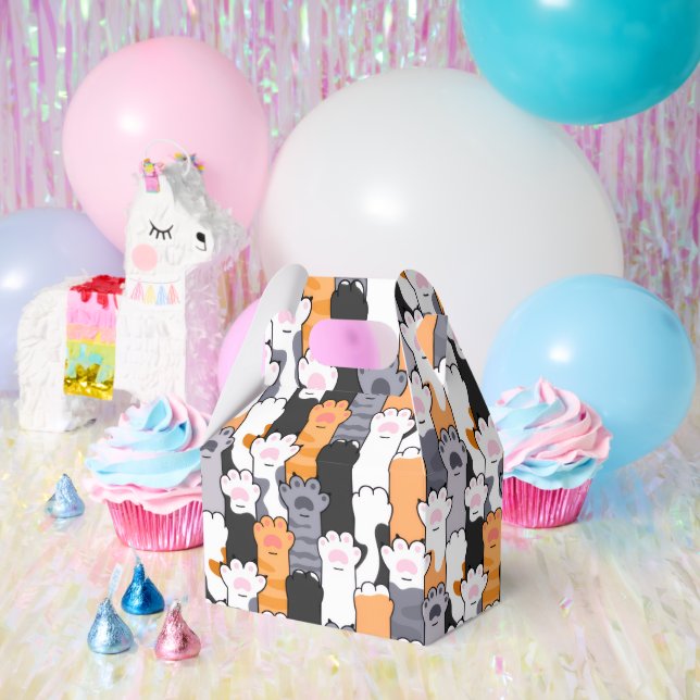 Katzenpfoten-Muster Geschenkschachtel (Party)