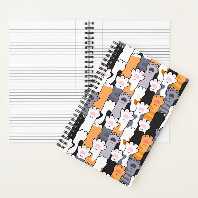 Katzenpfoten-Muster Notizbuch (Innen)