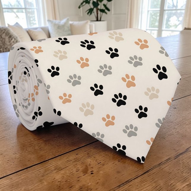 Katzenpfoten-Retro-Neutrale benutzerdefinierte Kra Krawatte (Von Creator hochgeladen)