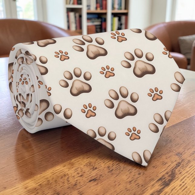 Katzenpfoten-Retro-Neutralfarbene Maßanfertigung K Krawatte (Von Creator hochgeladen)