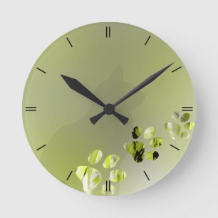 Katzenpfotenreinigung Runde Wanduhr