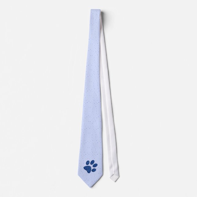 Katzenpfow-Druck - blau Krawatte (Vorderseite)