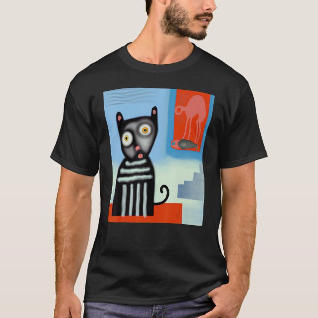 Katzenportrait niedliche Katzenkatze T-Shirt (Vorderseite)