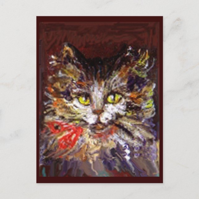 KATZENPORTRAIT POSTKARTE (Vorderseite)