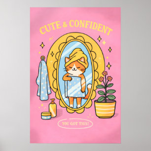 Katzenposter, weibliche Selbstliebe-Wandkunst, Ros Poster
