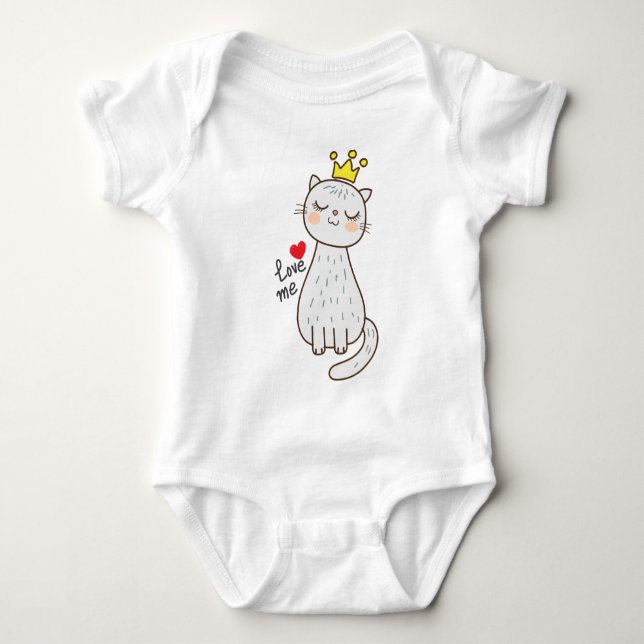 Katzenprinzessin Baby Strampler (Vorderseite)