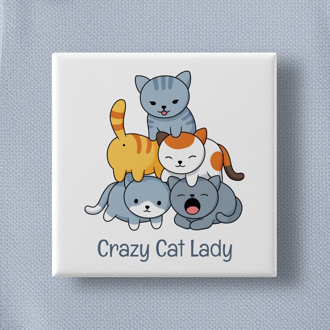 Katzenpyramide - Gruppe von Katzen Button (Von Creator hochgeladen)