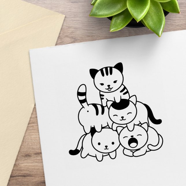 Katzenpyramide Gummistempel (Von Creator hochgeladen)