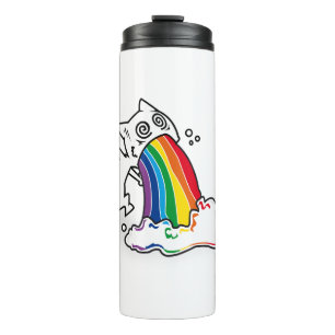 Katzenregenbogenkotzen Thermosbecher
