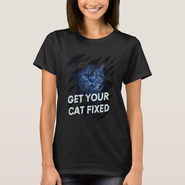 Katzenreparatur T-Shirt (Vorderseite)