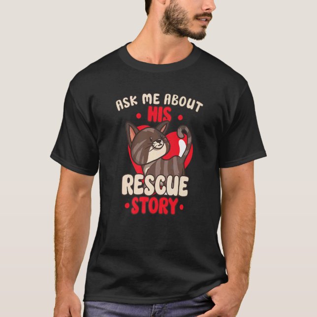 Katzenrettung Tierschutz Katzenadoption T-Shirt (Vorderseite)