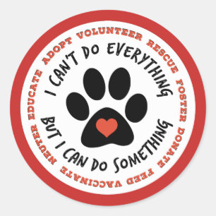 Katzenrettungsaktion für TIERE, TNR - Ich kann etw Runder Aufkleber