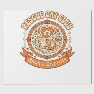 Katzenrettungsclub Katzenrettung Adoption Vintage Geschenkpapier