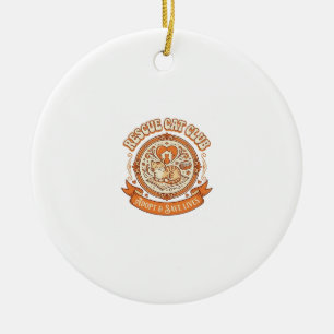 Katzenrettungsclub Katzenrettung Adoption Vintage Keramik Ornament