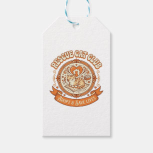 Katzenrettungsklub Katzenrettung Adoption Vintage Geschenkanhänger