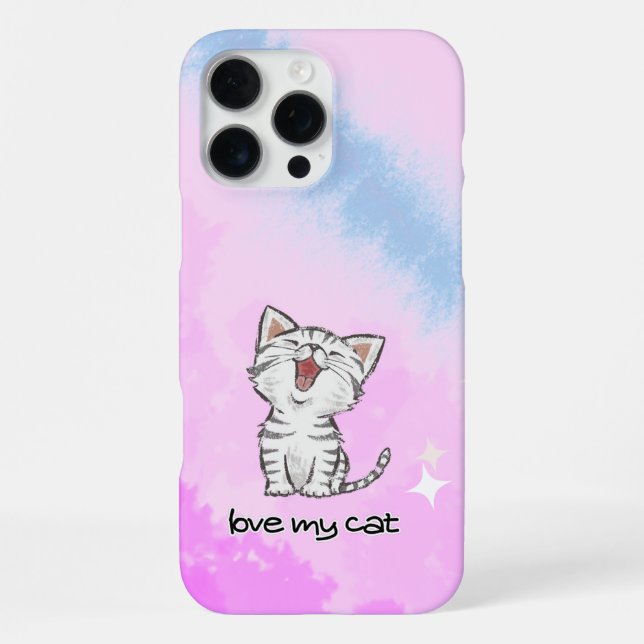 Katzenrosa iPhone / iPad-Hülle Hülle (Rückseite)