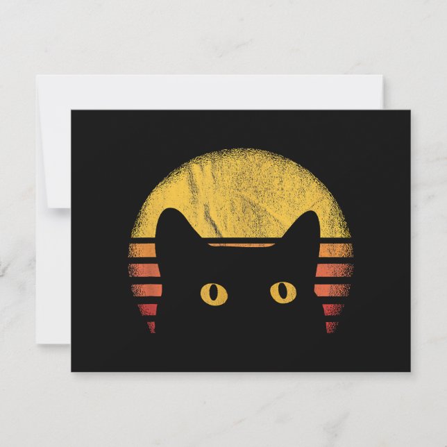 Katzenrücklauf Vintag Save The Date (Vorderseite)