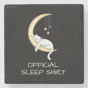 Katzenruhe offizielles Shirt   Geschenk des Katzen Steinuntersetzer