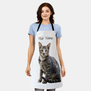 Katzens vintage Porträt Haustier Kater Tier Design Schürze