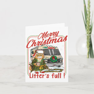 Katzens volles frohes Weihnachten Lustige Katzenli Karte