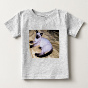 Katzensandsteinkunst aus Siam niedliches Kätzchen Baby T-shirt