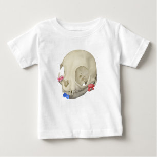 Katzenschädel mit Flora Baby T-shirt