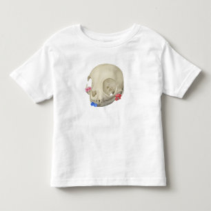 Katzenschädel mit Flora Kleinkind T-shirt