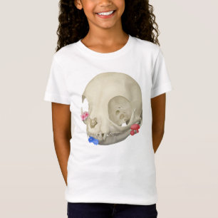 Katzenschädel mit Flora T-Shirt