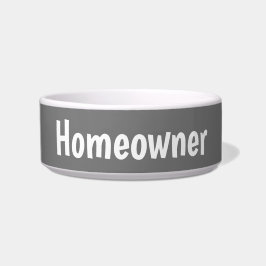 Katzenschale, Hausbesitzer, graues Katzengericht Napf