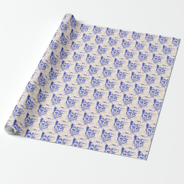 Katzenschnittmuster Geschenkpapier (Ungerollt)