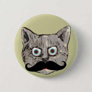 KatzenSchnurrbart Button