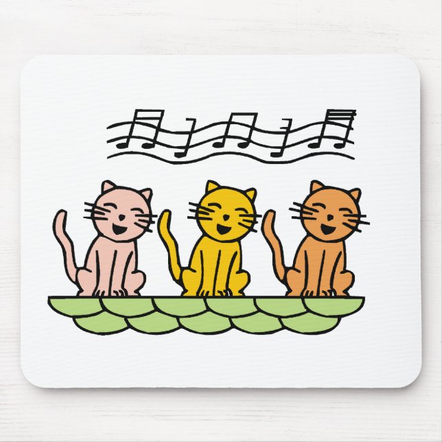 Katzenschreie und Geschenke singen Mousepad (Vorne)