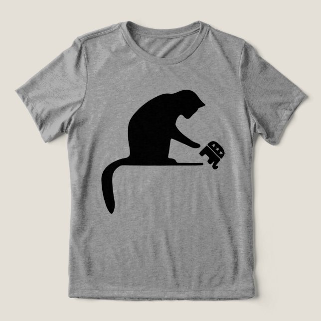 Katzenschrottrepubliken Tri-Blend Shirt (Design Vorderseite)